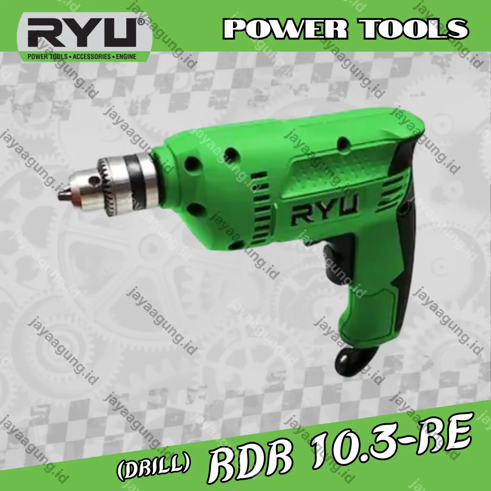 DRILL RYU RDR 10-3RE-PRO1 W/ACCESSORIES