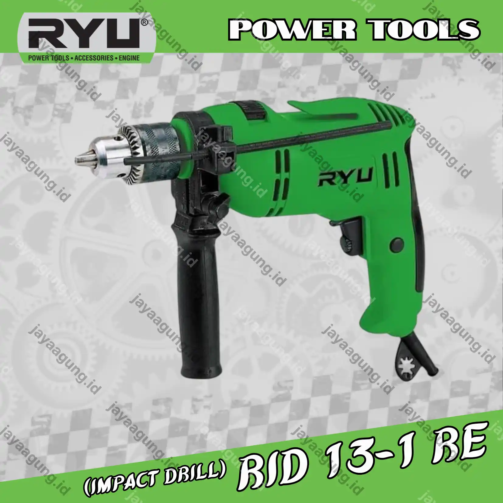 IMPACT DRILL RYU RID 13-1RE-PR01 W/ACCESSORIES