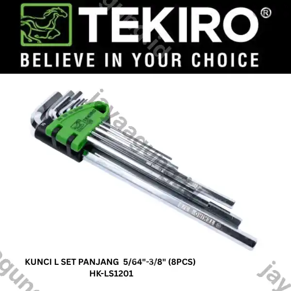 KUNCI L SET PANJANG  5/64"-3/8" (8PCS)  HK-LS1201