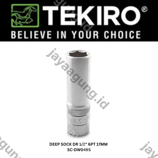 DEEP SOCK TEKIRO DR 1/2" 6PT 17MM SC-DW0495