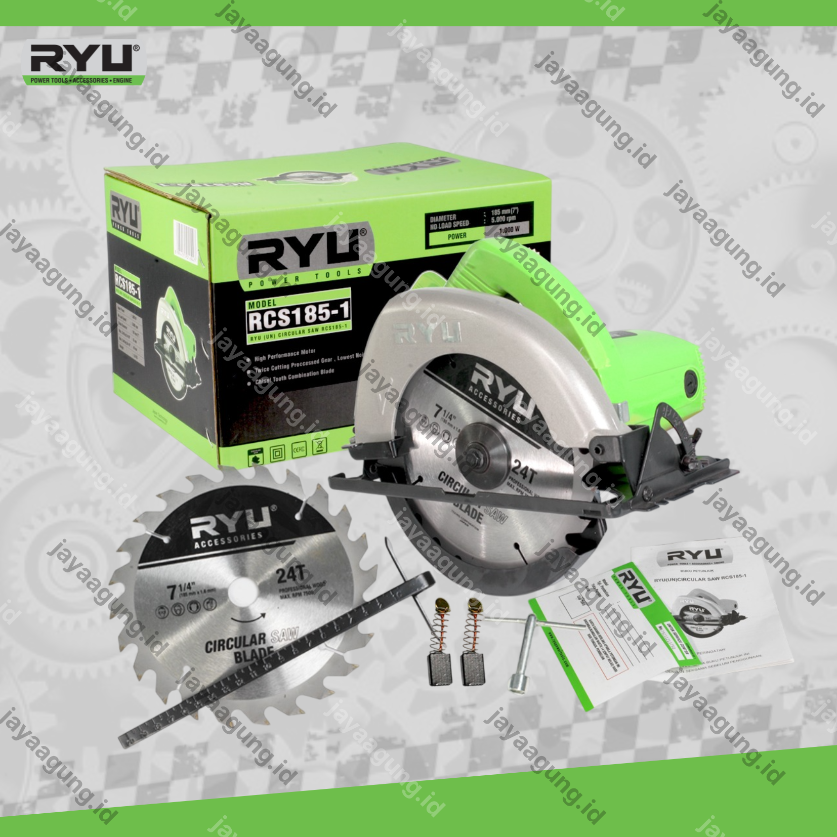 Gambar CIRCULAR SAW RYU RCS 185-1-PRO1 W/ACCESSORIES ke-2