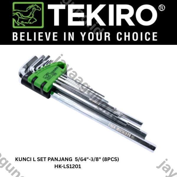 KUNCI L SET PANJANG  5/64"-3/8" (8PCS)  HK-LS1201