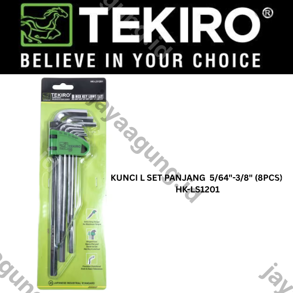 Gambar KUNCI L SET PANJANG  5/64"-3/8" (8PCS)  HK-LS1201 ke-2